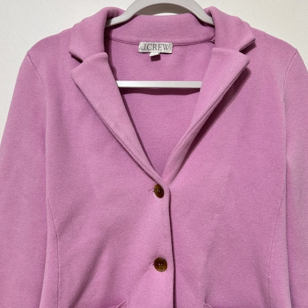 J CREW Pink Waisted Sweater Blazer Size XS Button BQ788